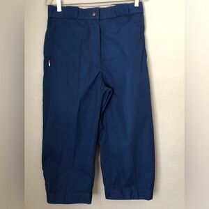 VTG 80s Sunburst Dark Blue Knee High Capri Pants Knickers? Women Small?